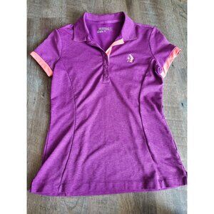 Nike Golf Tour Performance Women's Dri-Fit fitted Polo Size S/P Purple/Orange